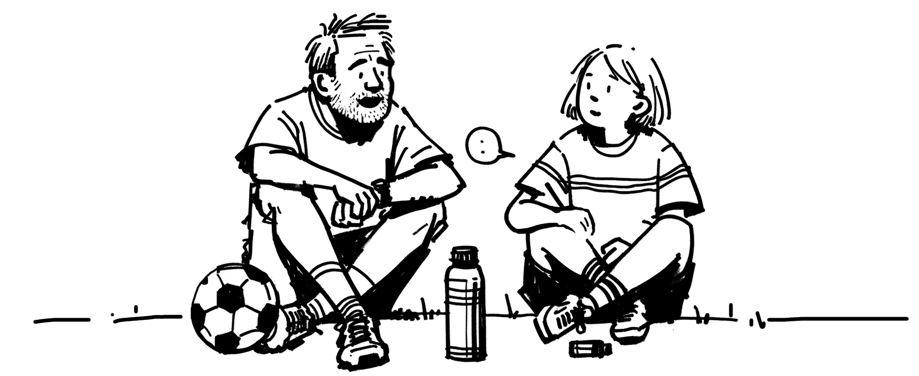 Casual football illustration